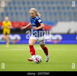 Oslo, Norvegia. 10 maggio 2024. Oslo, Norvegia, 10 maggio 2024: Thea Bjelde (18 Valerenga) si vede durante la partita di calcio della Toppserien League tra Valerenga e LSK all'Intility Arena di Oslo, Norvegia (Ane Frosaker/SPP) crediti: SPP Sport Press Photo. /Alamy Live News Foto Stock