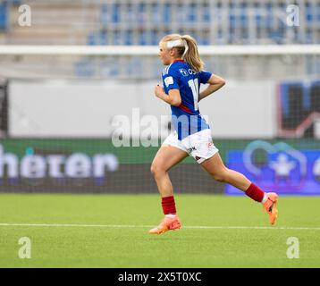 Oslo, Norvegia. 10 maggio 2024. Oslo, Norvegia, 10 maggio 2024: Ronja Foss Arnesen (16 Valerenga) viene visto durante la partita di calcio della Toppserien League tra Valerenga e LSK all'Intility Arena di Oslo, Norvegia (Ane Frosaker/SPP) crediti: SPP Sport Press Photo. /Alamy Live News Foto Stock