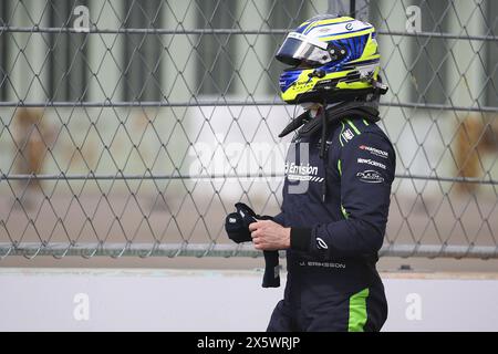 ARON Paul (est), Envision Racing, Jaguar i-Type 6, ritratto durante l'ePrix di Berlino 2024, 7° incontro del Campionato del mondo ABB FIA di Formula e 2023-24, sul circuito di Tempelhof Airport Street dal 10 al 12 maggio 2024 a Berlino, Germania Foto Stock