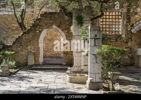 Castelo de Sao Jorge, Lisbona - 11° c. Castello di San Giorgio nella freguesia di Santa Maria Maior. Foto Stock