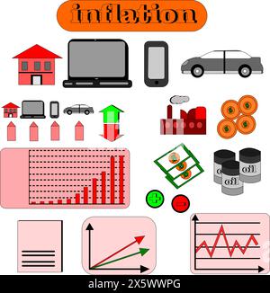 Elementi infografici. Infografiche per presentazioni aziendali e banner informativi. Illustrazione Vettoriale