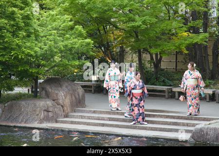 Giappone, Nagoya, Tokugawa Art Museum, giardino, Foto Stock