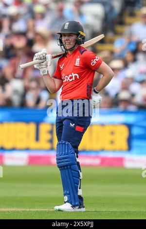 Heather Knight of England durante la prima partita internazionale T20 England Women vs Pakistan Women at Edgbaston, Birmingham, Regno Unito, 11 maggio 2024 (foto di Craig Thomas/News Images) Foto Stock