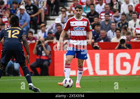 Granada, Spagna. 11 maggio 2024. Sergio Ruiz del Granada CF durante la partita di Liga tra Granada CF e Real Madrid CF allo stadio Nuevo Los Cármenes l'11 maggio 2024 a Granada, Spagna. (Foto di José M Baldomero/Pacific Press) credito: Pacific Press Media Production Corp./Alamy Live News Foto Stock