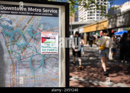 Seattle, Stati Uniti. 11 maggio 2024. Nakba 76 Rally a Seattle Washington crediti: Alex Garland/Alamy Live News Foto Stock