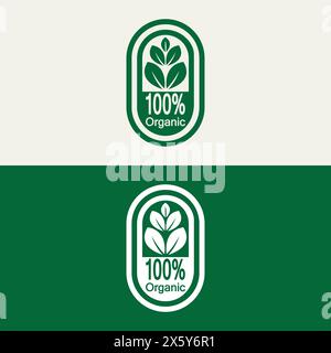 design del logo vettoriale organico al 100%. Può essere utilizzato per etichette, badge, stampe, volantini, striscioni, web, infografica-vettoriale degli elementi Illustrazione Vettoriale
