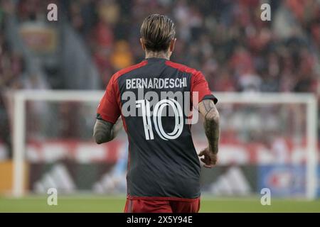 Toronto, Ontario, Canada. 11 maggio 2024. Federico Bernardeschi 10° in azione durante la partita MLS tra Toronto FC e New York City FC al BMO Field di Toronto. Il gioco si è concluso nel 2-3 (Credit Image: © Angel Marchini/ZUMA Press Wire) SOLO PER USO EDITORIALE! Non per USO commerciale! Crediti: ZUMA Press, Inc./Alamy Live News Foto Stock