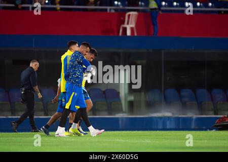 Sergio 'Chiquito' Romero - sportivo Trinidense (1) contro Club Atletico Boca Juniors (2) partita, fase gruppo (D) CONMEBOL Sudamericana 2024. Foto Stock