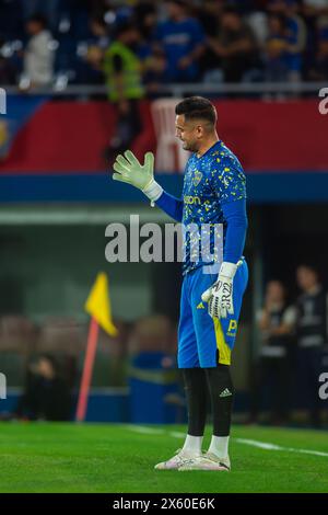 Sergio 'Chiquito' Romero - sportivo Trinidense (1) contro Club Atletico Boca Juniors (2) partita, fase gruppo (D) CONMEBOL Sudamericana 2024. Foto Stock