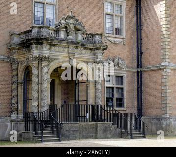 Tredegar House, Coedkernew, Newport, Monmouthshire, Galles del Sud, Galles. Regno Unito - vista dell'ingresso. Foto Stock