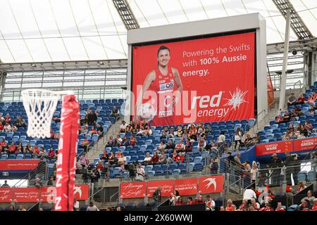 12 maggio 2024; Ken Rosewall Arena, Sydney, NSW, Australia: Suncorp Super Netball , New South Wales Swifts contro Melbourne Vixens; una vista generale dello stadio prima della partita Foto Stock