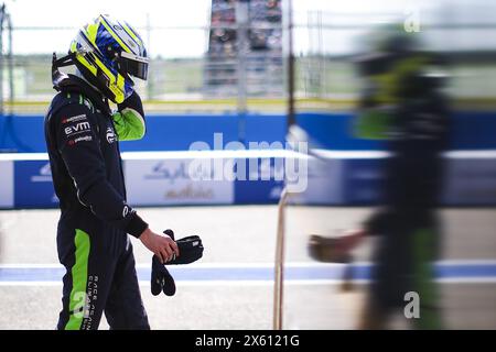 ARON Paul (est), Envision Racing, Jaguar i-Type 6, ritratto durante l'ePrix di Berlino 2024, 7° incontro del Campionato del mondo ABB FIA di Formula e 2023-24, sul circuito di Tempelhof Airport Street dal 10 al 12 maggio 2024 a Berlino, Germania Foto Stock