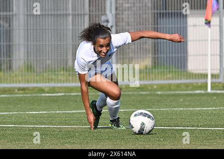 Aalter, Belgio. 11 maggio 2024. Nella foto durante una partita di calcio femminile tra il Club Brugge Dames YLA e il KRC Genk Ladies nell'ottava giornata di play-off 1 della stagione 2023 - 2024 della belga lotto Womens Super League, sabato 11 maggio 2024 ad Aalter, IN BELGIO. Crediti: Sportpix/Alamy Live News Foto Stock
