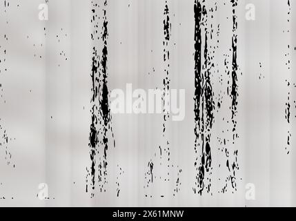Carta per fotocopie o stampa con sovrapposizione grunge con rumore e striature di inchiostro. Carta a trama fangosa. Vettore bianco e nero bg Illustrazione Vettoriale