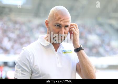 Linz, Austria. 12 maggio 2024. LINZ, AUSTRIA - 12 MAGGIO: Allenatore Christian Ilzer dello Sturm Graz durante la partita Admiral Bundesliga tra LASK e Sturm Graz alla Raiffeisen Arena il 12 maggio 2024 a Linz, Austria .240512 SEPA 07 001 - 20240512 PD4949 credito: APA-PictureDesk/Alamy Live News Foto Stock