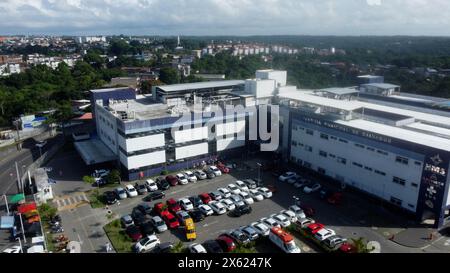 salvador, bahia, brasile - 1 aprile 2024: Facciata dell'ospedale municipale nella città di Salvador Foto Stock