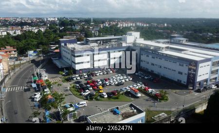 salvador, bahia, brasile - 1 aprile 2024: Facciata dell'ospedale municipale nella città di Salvador Foto Stock