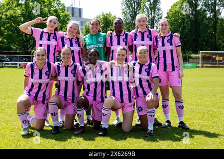 Londra, Regno Unito. 12 maggio 2024. Londra, Inghilterra, 12 maggio 2024: Dulwich Hamlet inizia XI alla partita London and South East Regional Womens Premier League tra AFC Crawley e Dulwich Hamlet al Three Bridges FC di Londra, Inghilterra. (Liam Asman/SPP) credito: SPP Sport Press Photo. /Alamy Live News Foto Stock