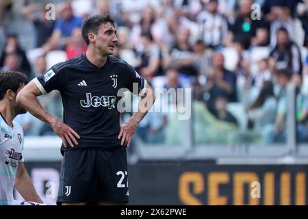 Torino, Italia. 12 maggio 2024. Andrea Cambiaso della Juventus durante la partita di calcio di serie A tra Juventus e Salernitana allo Stadio Allianz di Torino - domenica 12 maggio 2024. Sport - calcio . (Foto di Tano Pecoraro/Lapresse) credito: LaPresse/Alamy Live News Foto Stock