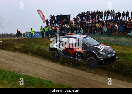 Porto, Portogallo. 12 maggio 2024., affrontano il 4° giorno di gara, durante il Campionato del mondo Rally FIA WRC Vodafone Rally de Portugal 2024 12 maggio, Porto Portogallo crediti: Agenzia fotografica indipendente/Alamy Live News Foto Stock