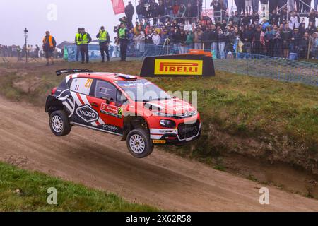 Porto, Portogallo. 12 maggio 2024., affrontano il 4° giorno di gara, durante il Campionato del mondo Rally FIA WRC Vodafone Rally de Portugal 2024 12 maggio, Porto Portogallo crediti: Agenzia fotografica indipendente/Alamy Live News Foto Stock