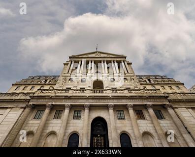 Facciata esterna della Bank of England. Londra. REGNO UNITO Foto Stock