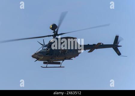 OH-58D Kiowa Warrior all'AIRVG Air Show 2024 di Zagabria, Croazia Foto Stock