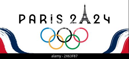 Giochi olimpici di Parigi 2024. Illustrazione vettoriale Illustrazione Vettoriale
