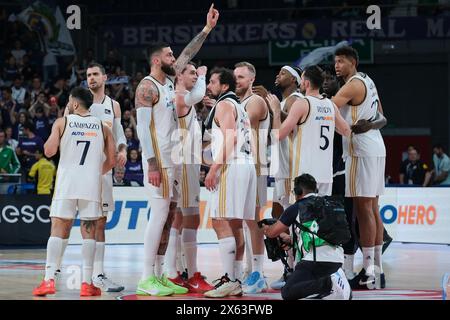 Madrid, Spagna. 12 maggio 2024. Giocatore del Real Madrid durante la partita tra Real Madrid e Baskonia - Liga Endesa al WiZink Center il 12 maggio 2024 a Madrid, Spagna (foto di Oscar Gonzalez/Sipa USA) credito: SIPA USA/Alamy Live News Foto Stock