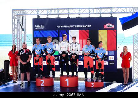 Porto, Portogallo. 12 maggio 2024. Autista Ott Tanak e co-autista Martin Jarveoja e autista Sebastien Ogier e co-autista Vincent Landais e autista Thierry Neuville e co-autista Martijn Wydaeghe, credito: Agenzia fotografica indipendente/Alamy Live News Foto Stock