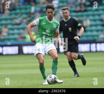 Easter Road Stadium, Edimburgo. Scozia Regno Unito.12 maggio 24 partita Hibernian vs Aberdeen Cinch Premiership. Joe Newell di Hibernian Credit: eric mccowat/Alamy Live News Foto Stock