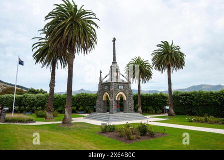 Peninsula War Memorial - Akaroa - nuova Zelanda Foto Stock