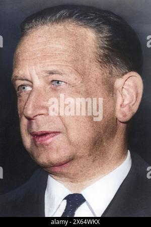 Hammarskjoeld, Dag, 29.7.1905 - 17.9,1961, diplomatico svedese, ULTERIORI DIRITTI-CLEARANCE-INFO-NOT-AVAILABLE Foto Stock