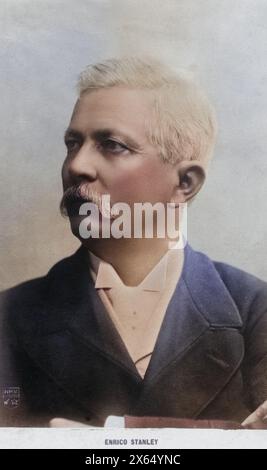 Stanley, Sir Henry Morton, 28.1.1841 - 10.5,1904, esploratore e giornalista britannico, ritratto, cartolina, DIRITTI AGGIUNTIVI-CLEARANCE-INFO-NOT-AVAILABLE Foto Stock