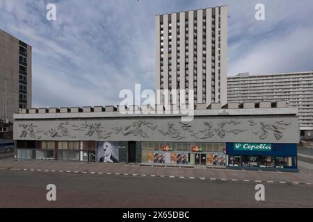 La BWA Contemporary Art Gallery, il Bureau of Artistic Exhibitions a Katowice, Slesia Polonia Foto Stock