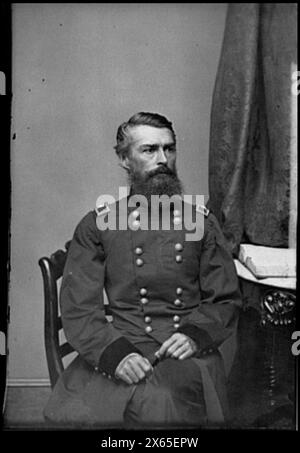 Ritratto di Brig. Gen. Herman Haupt, ufficiale dell'esercito federale, Civil War Photographs 1861-1865 Foto Stock