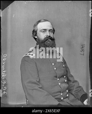 Ritratto di Brig. Gen. John C. Caldwell, ufficiale dell'esercito federale, Civil War Photographs 1861-1865 Foto Stock
