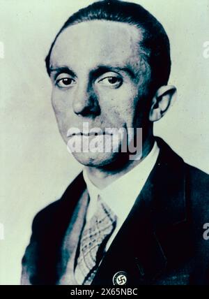 Ritratto del ministro della Propaganda nazista tedesco Joseph Goebbels, Germania anni '1930 Foto Stock