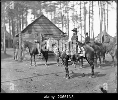 Brandy Station, V. Gen. Rufus Ingalls a cavallo, Civil War Photographs 1861-1865 Foto Stock