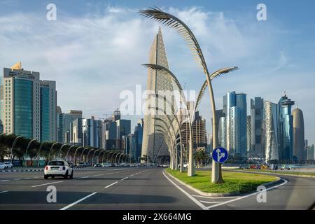 Al Mana Tower Corniche Road Doha Qatar Foto Stock