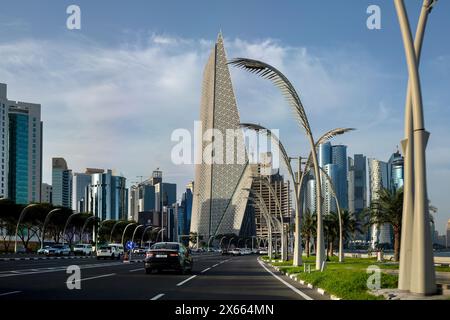 Al Mana Tower Corniche Road Doha Qatar Foto Stock