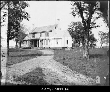 White House Landing, Virginia "Casa Bianca sul Pamunkey", residenza del generale W.H.F. Lee, e quartier generale del generale George B. McClellan, Civil War Photographs 1861-1865 Foto Stock