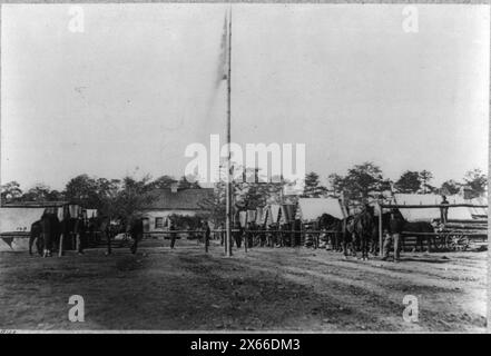 Quartier generale 10th Army Corps, Hatcher's Farm, dicembre 1864, Civil War Photographs 1861-1865 Foto Stock