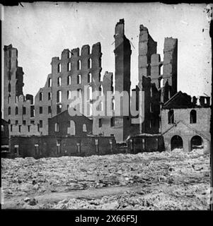 Richmond, Virginia Edifici rovinati nel distretto bruciato, fotografie della guerra civile 1861-1865 Foto Stock