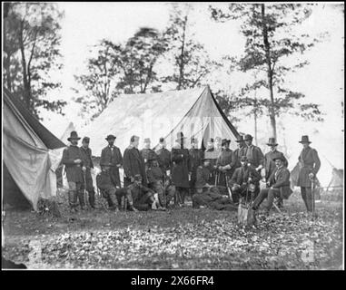 Warrenton, V. Gen. Ambrose E. Burnside and staff, Civil War Photographs 1861-1865 Foto Stock