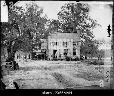 Fair Oaks, Va.. Frame House utilizzata come ospedale dalla divisione del generale Joseph Hooker, Civil War Photographs 1861-1865 Foto Stock