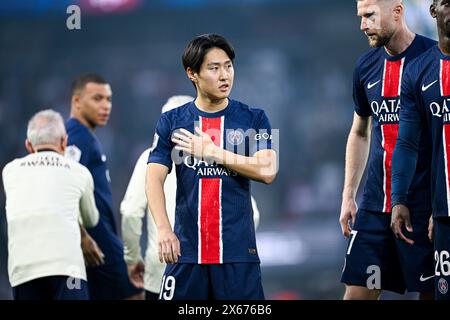 Parigi, Francia. 12 maggio 2024. Lee Kang-in durante la partita di calcio della Ligue 1 Paris Saint-Germain PSG vs Toulouse TFC il 12 maggio 2024 allo stadio Parc des Princes di Parigi, in Francia. Crediti: Victor Joly/Alamy Live News Foto Stock