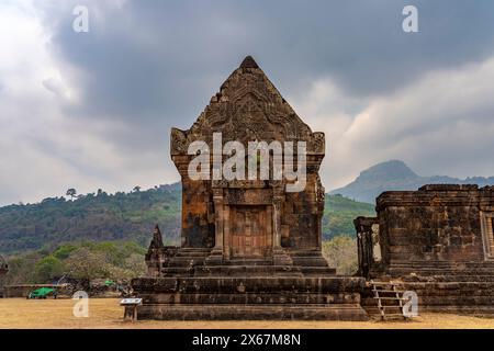 Tempio di montagna Wat Phu, provincia di Champasak, Laos, Asia Foto Stock