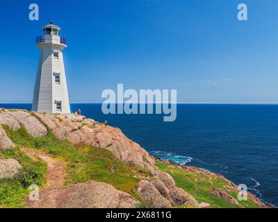 Oceano Atlantico, Canada, Cape Spear Lighthouse National Historic Site Foto Stock