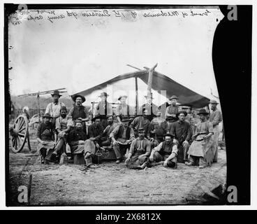 Petersburg, Virginia. Gruppo di meccanici della 1st Division, 9th Army Corps, Civil War Photographs 1861-1865 Foto Stock